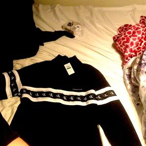 Black and white Calvin Klein sweatshirt